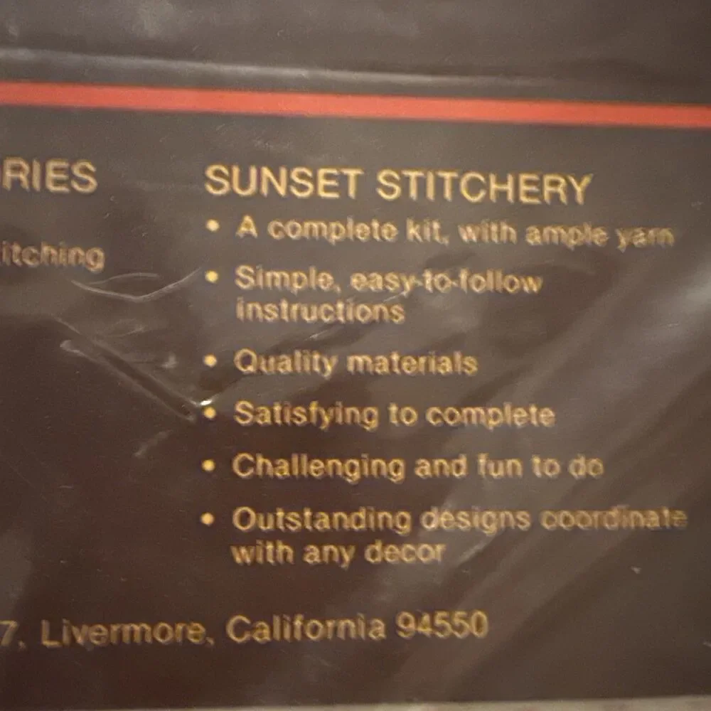 Sunset Stitchery 2882 Welcome Baby Needlecraft Vintage 1984 Craft Kit New